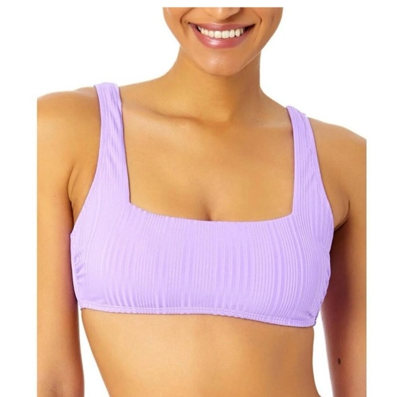 NWT Salt + Cove Salt & Cove Juniors' Ribbed Square-Neck Bikini Top small - Picture 1 of 1